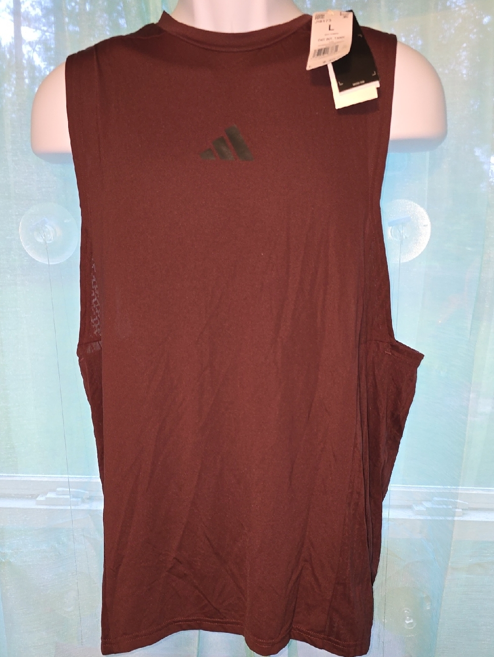 adidas Men's Tank Top Maroon / Black Logo